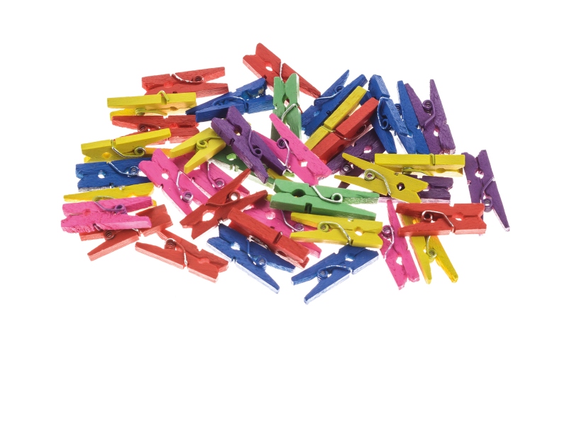 Klamerki ozdobne kolorowe 2,5cm 40szt SPK25 Brewis